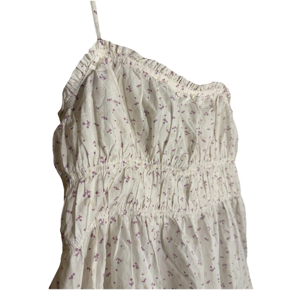 Free People Women's Gabby Cherry Pattern Dress Size L 100% Cotton - Picture 3 of 11